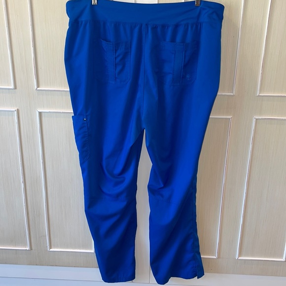 Healing Hands Tori yoga knit waistband Scrub Pants blue size 2X style 9133 - Picture 5 of 7